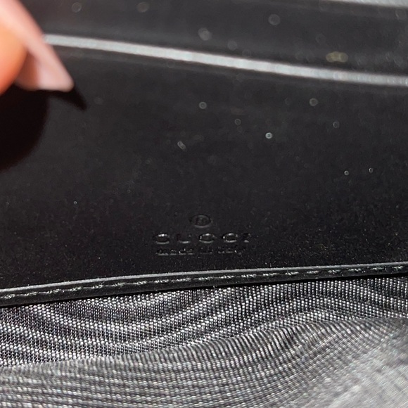 *SOLD* Gucci monogram black leather gg wallet - Picture 7 of 8